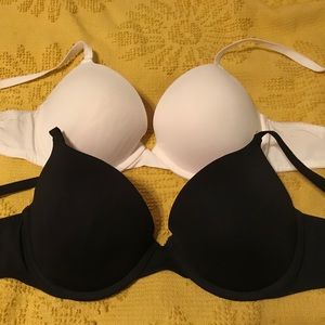 two 36C t-shirt bras by PINK / victorias secret